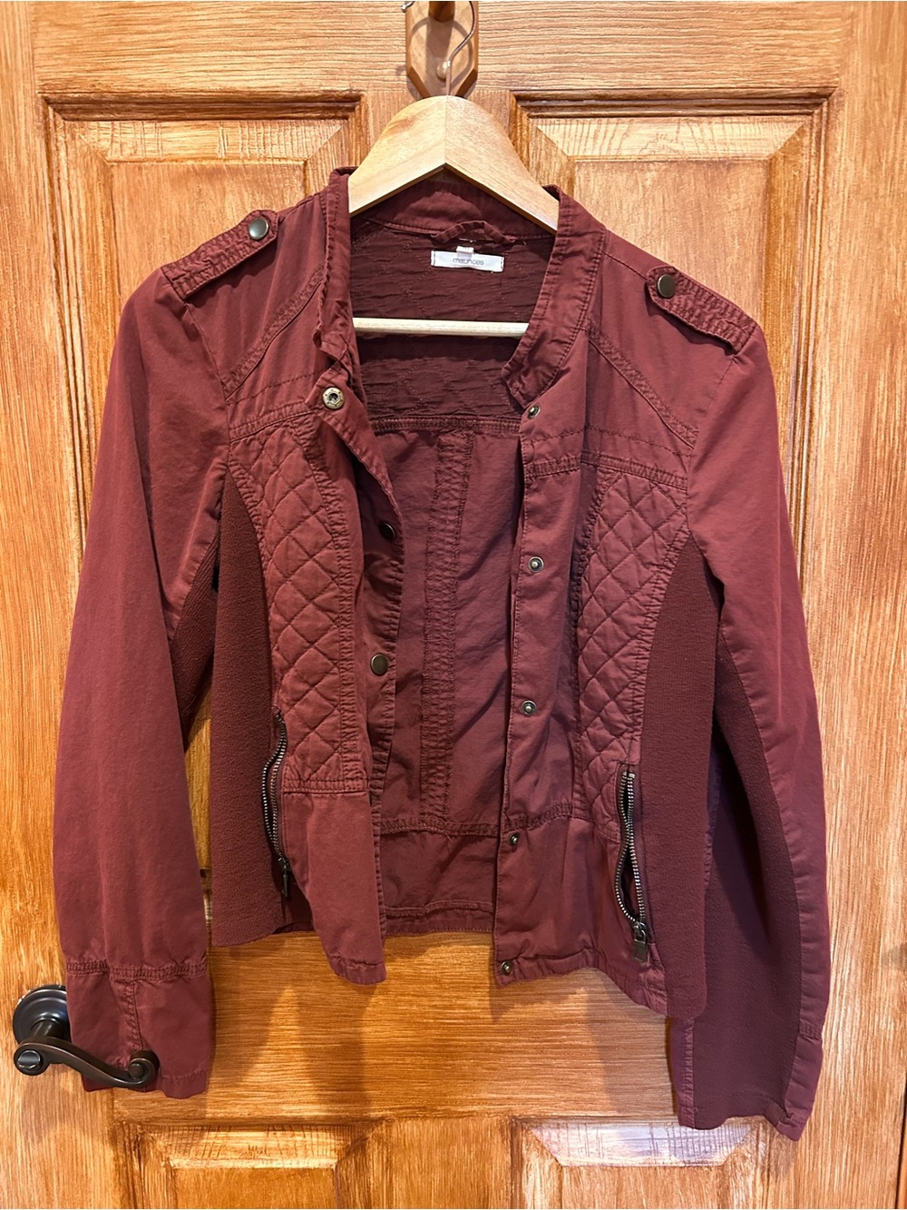 Maurice’s Women's Quilted Maroon Utility Jacket Medium